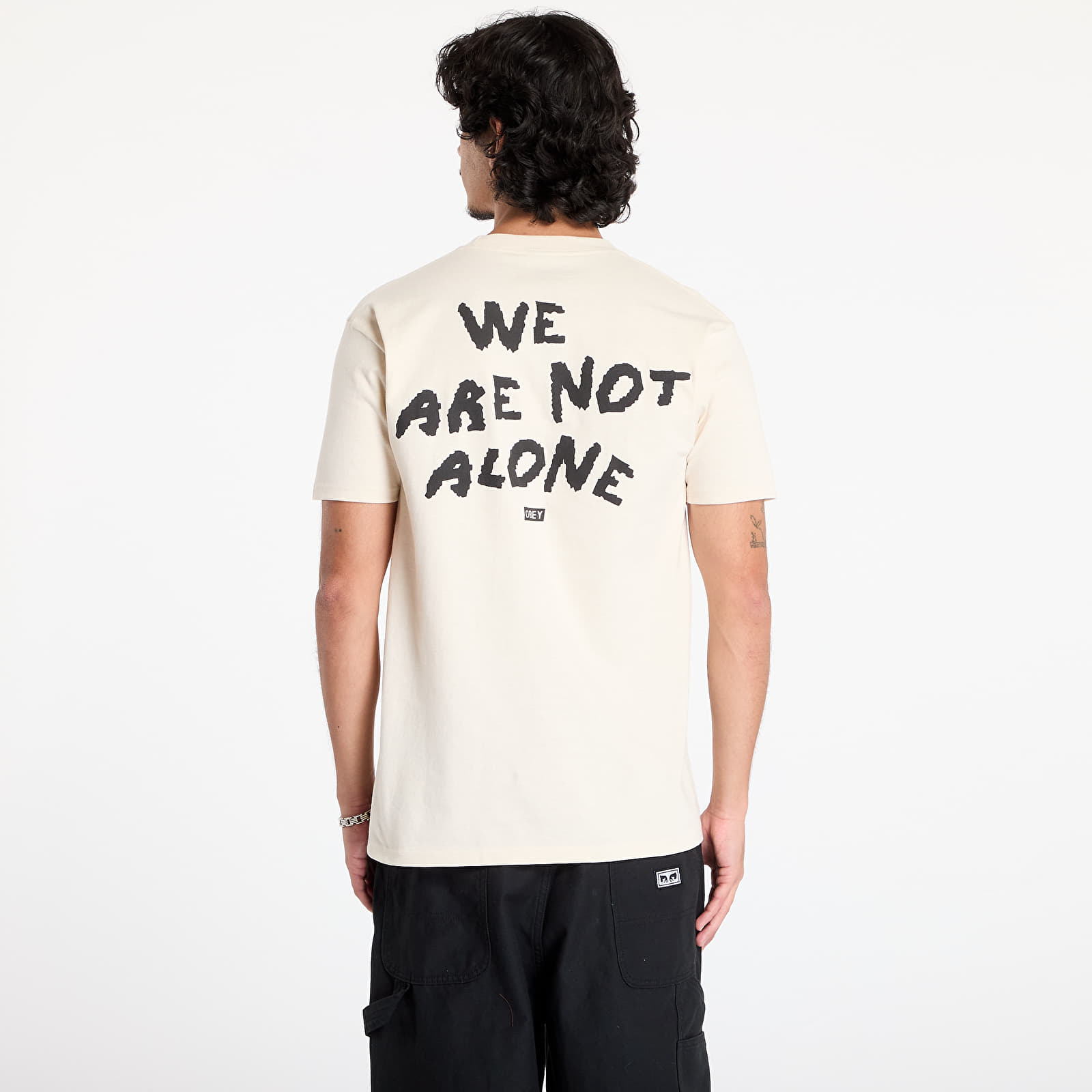 Koszulki męskie OBEY Obey We Are Not Alone T-Shirt Cream