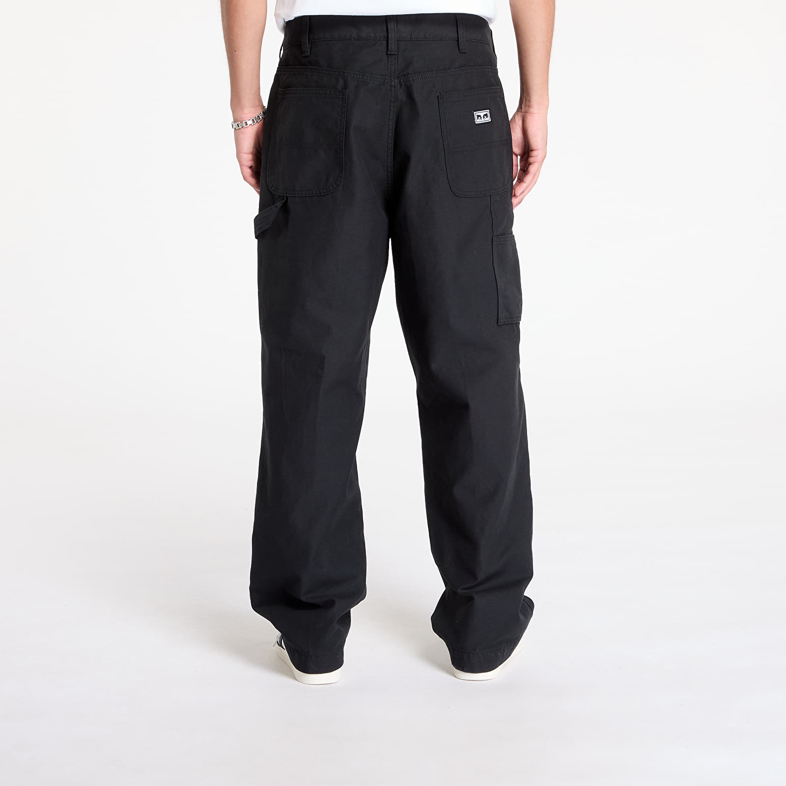 Meeste püksid OBEY Big Timer Printed Carpenter Pant Black