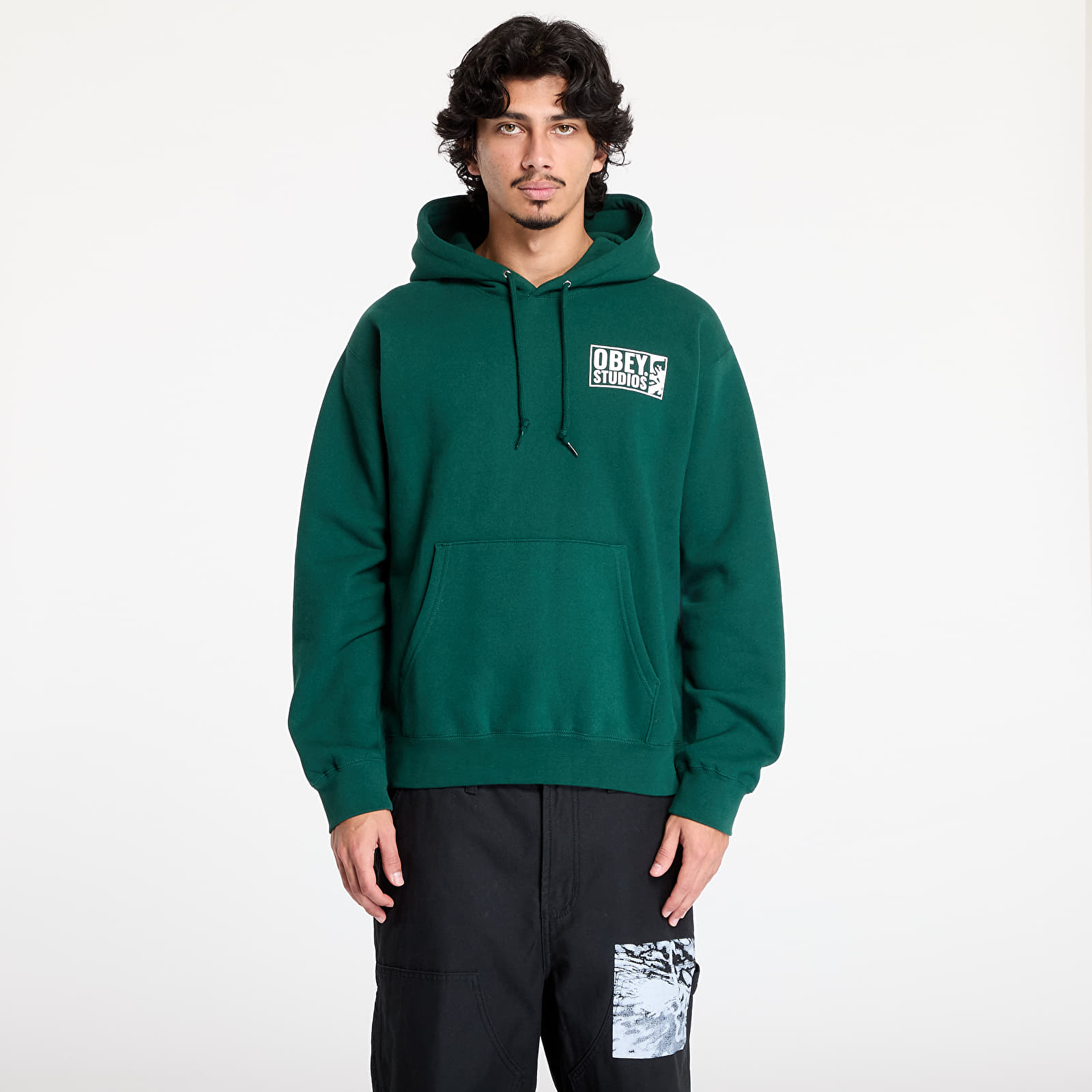 Sudaderas de hombre OBEY Obey Studios Icon Hoodie Rain Forest