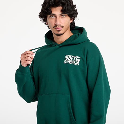 Obey green hoodie clearance