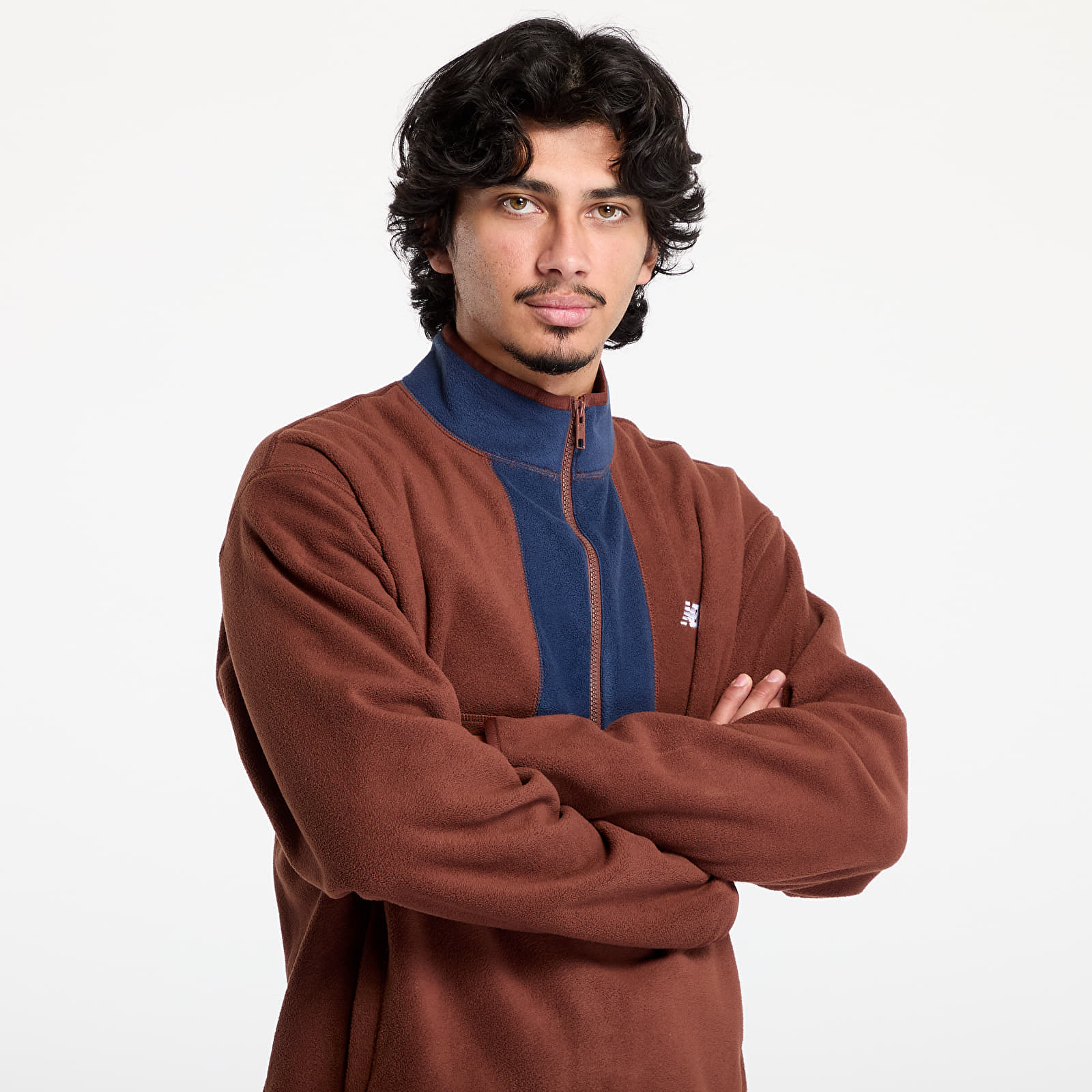 Hanorac New Balance Polar Fleece 1/2 Zip Rich Oak - 1 | YEO