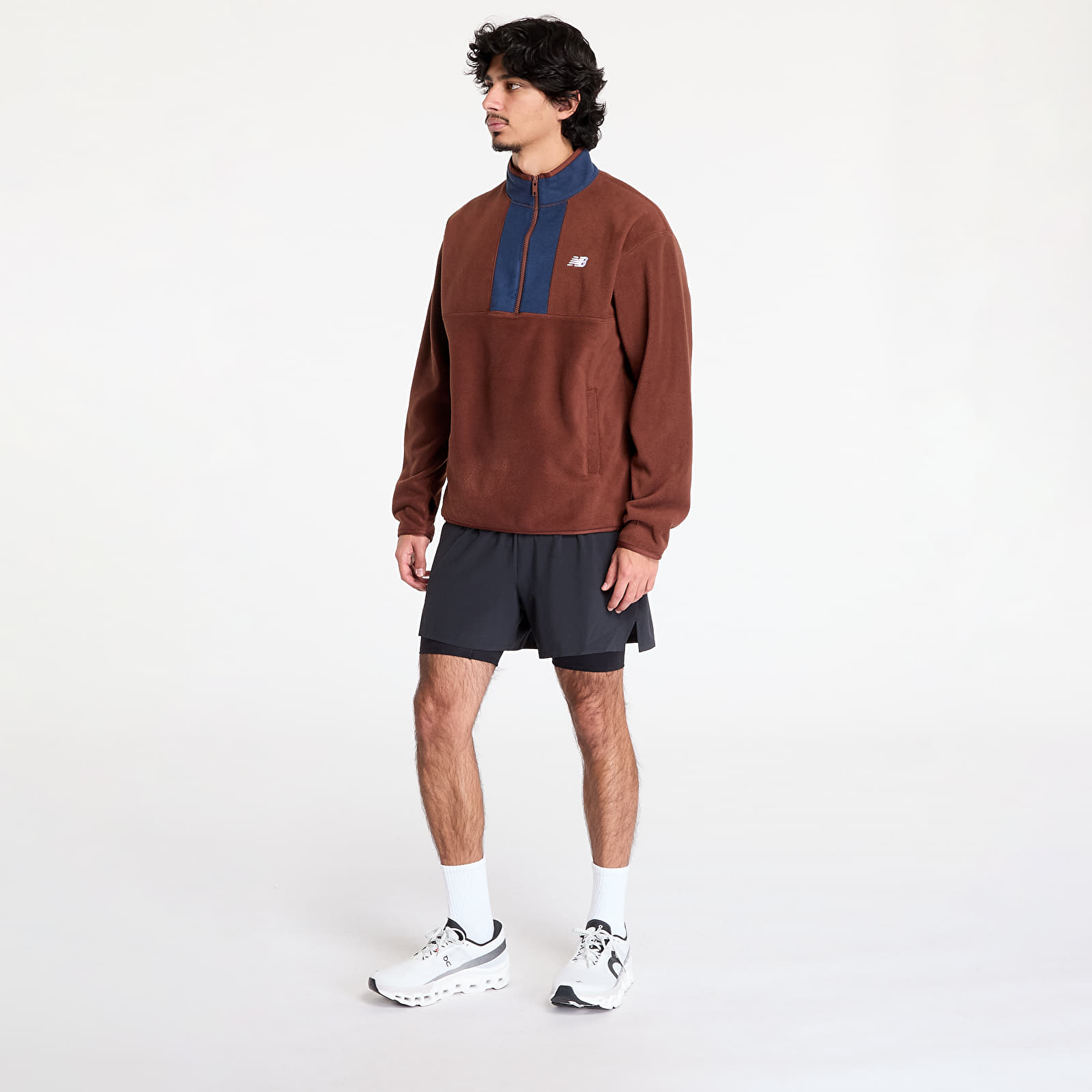 Men's sweatshirts New Balance Polar Fleece 1/2 Zip Rich Oak