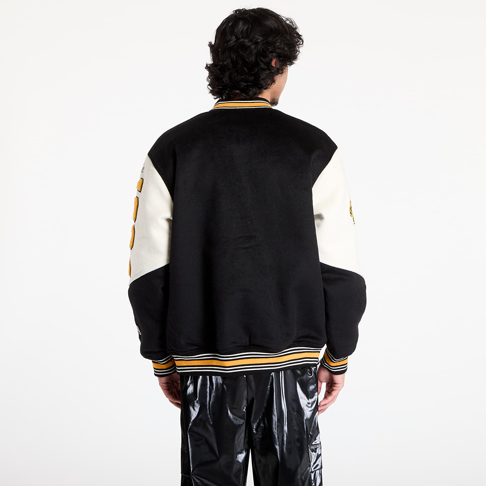 Pánske bombery Mitchell & Ness NHL Team History Varsity Jacket Current Logo Bruins Black
