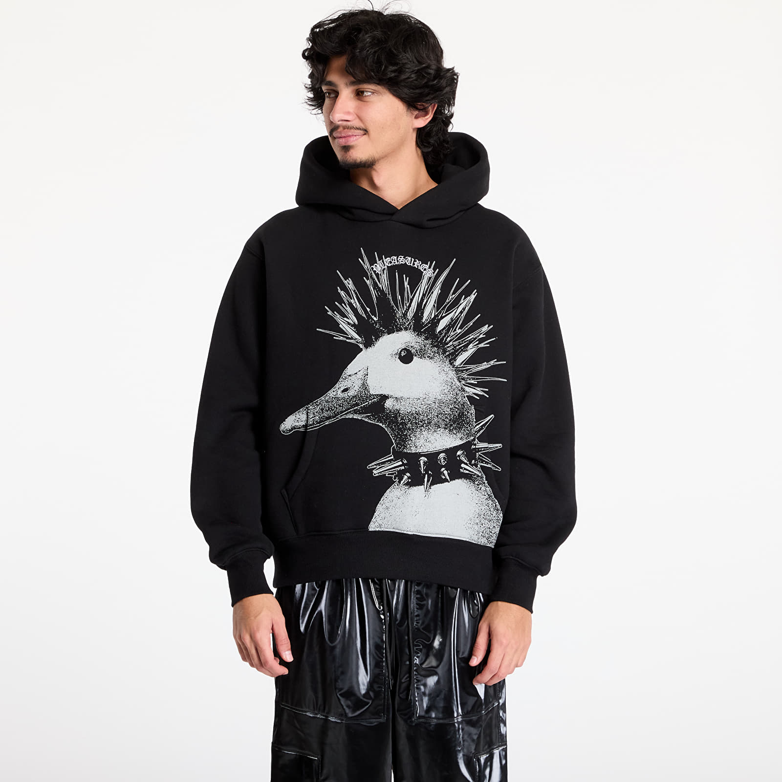 Kapuutsikud ja kampsunid PLEASURES Punk Duck Hoodie Black