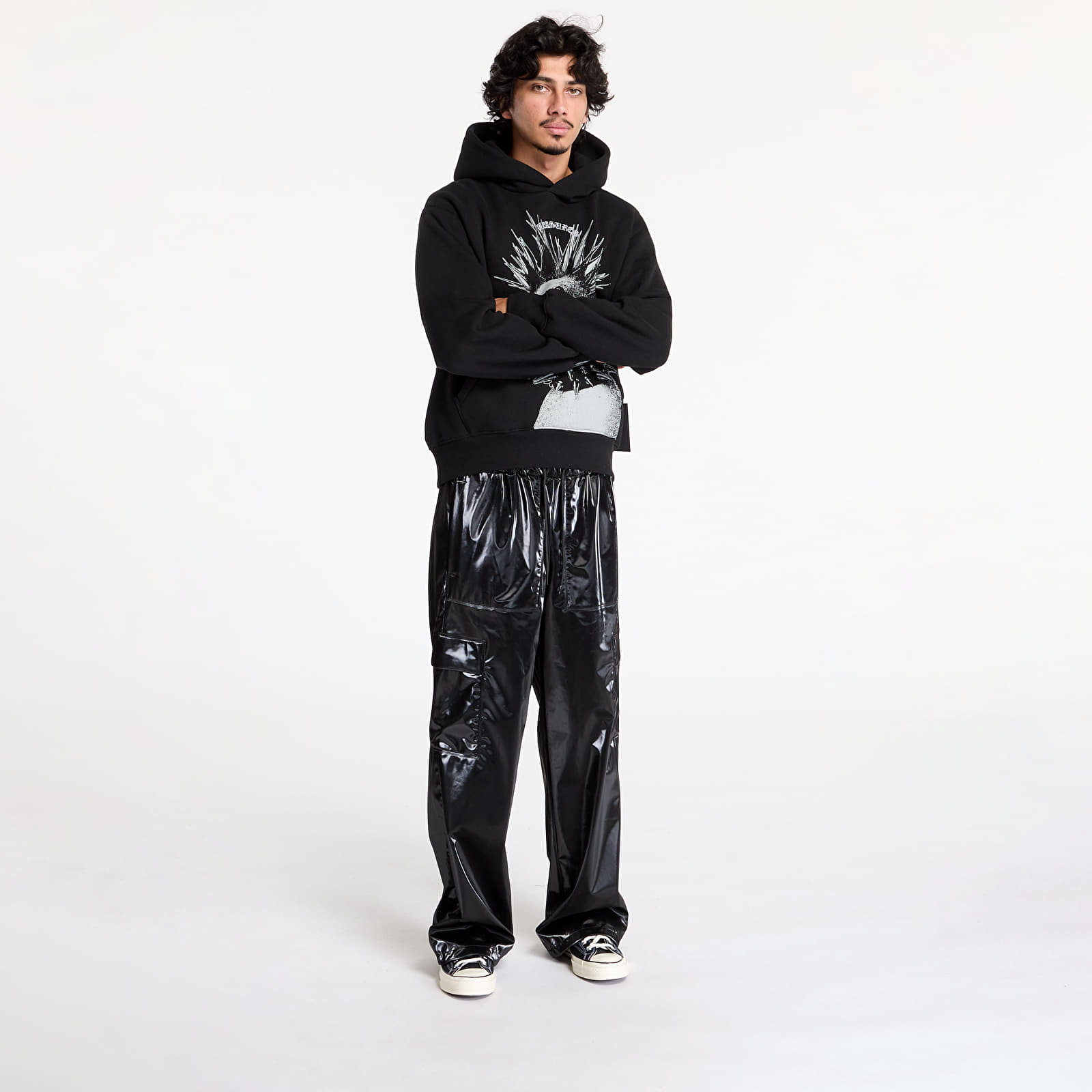 Kapuutsikud ja kampsunid PLEASURES Punk Duck Hoodie Black