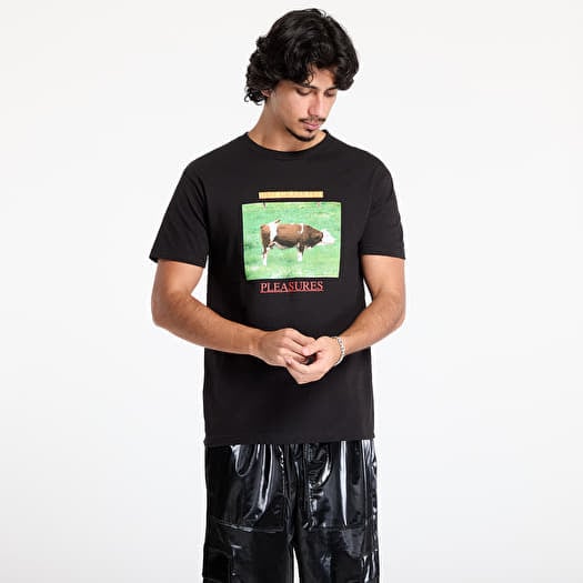 Тениска PLEASURES Grass Fed T-Shirt Black