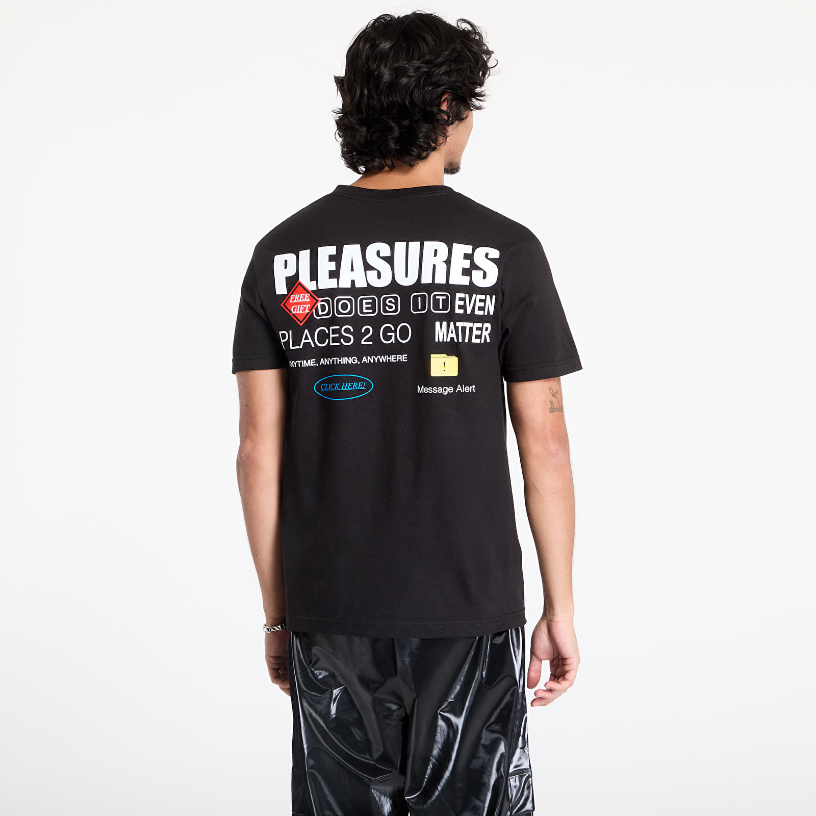 T-Shirts PLEASURES Grass Fed T-Shirt Black