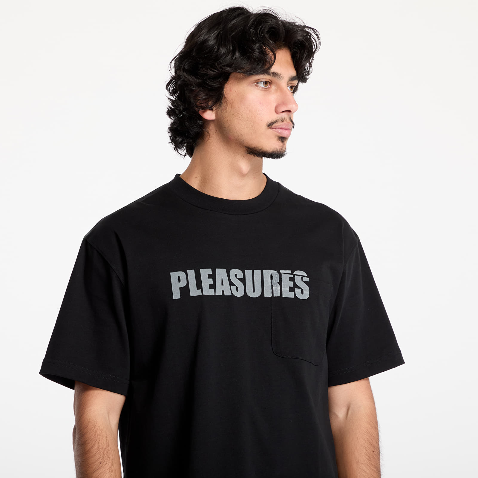 Camisetas PLEASURES Impact Pocket Heavyweight Shirt Black