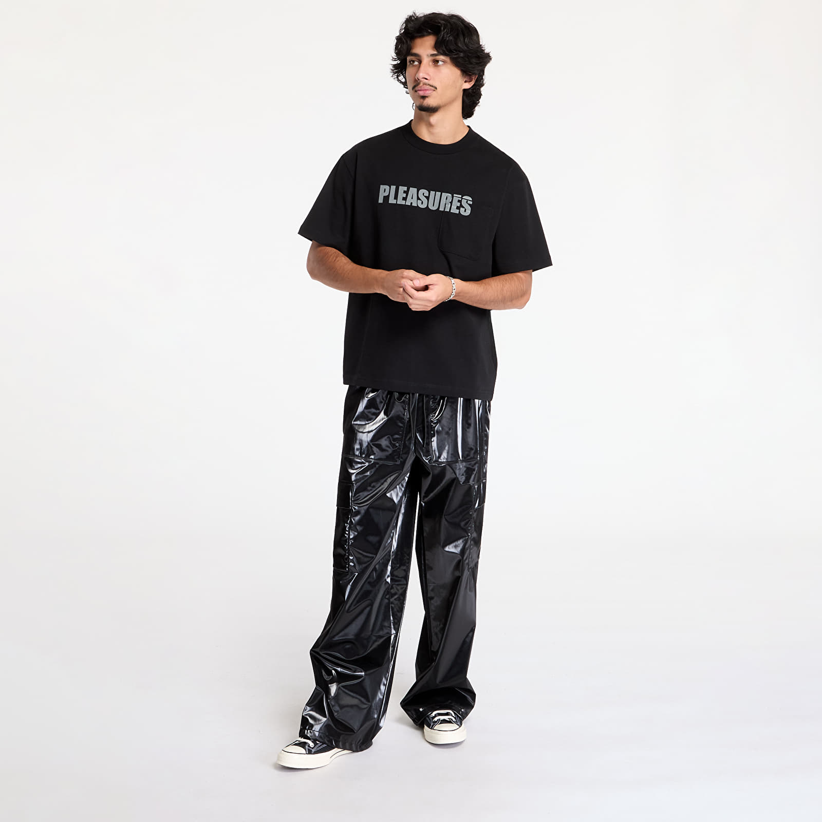Camisetas PLEASURES Impact Pocket Heavyweight Shirt Black