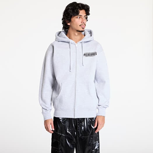 Φούτερ PLEASURES Staff Zip Hoodie Heather Grey