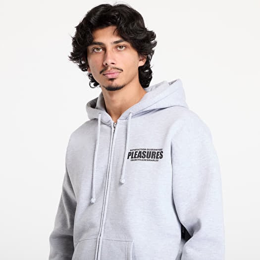 トップス sweat'hoodie'steamgray thehighlights Hoodies and sweatshirts PLEASURES Staff Zip Hoodie Heather Grey