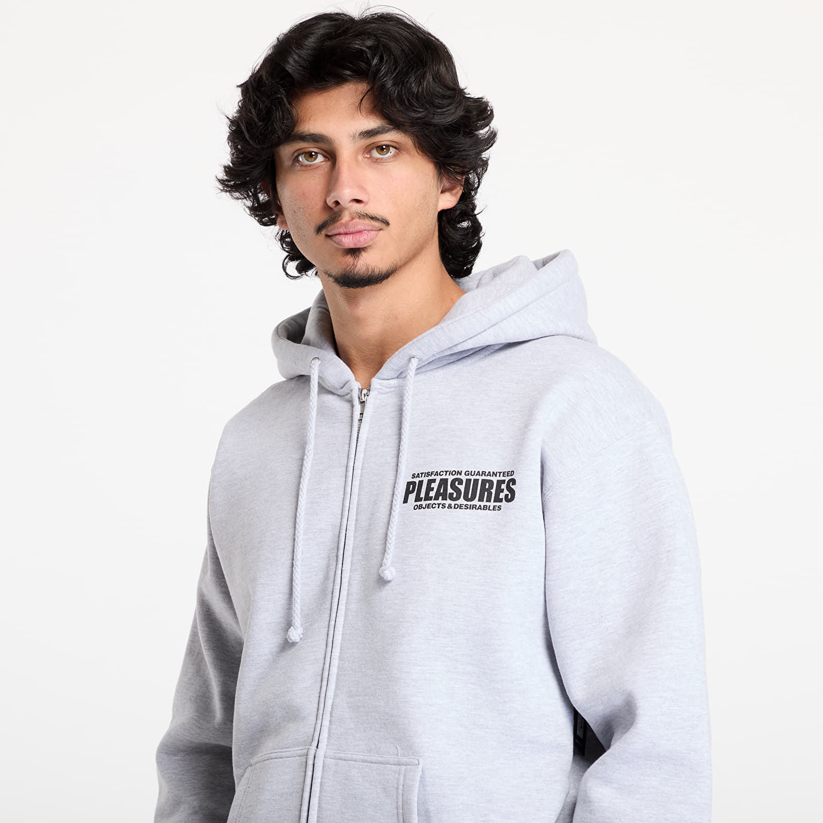 Hoodies and sweatshirts  PLEASURES Staff Zip Hoodie Heather Grey