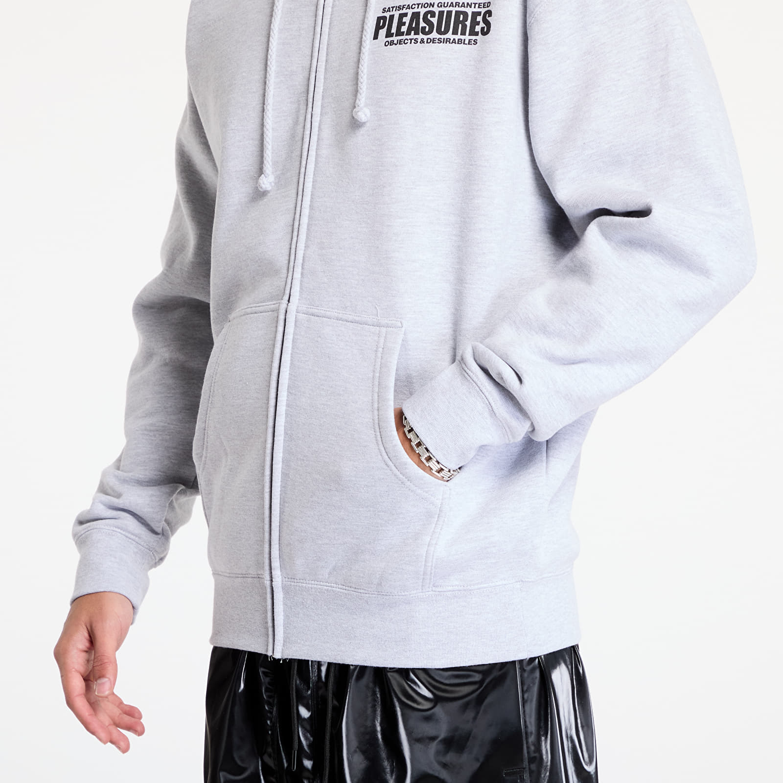 Hoodies and sweatshirts  PLEASURES Staff Zip Hoodie Heather Grey
