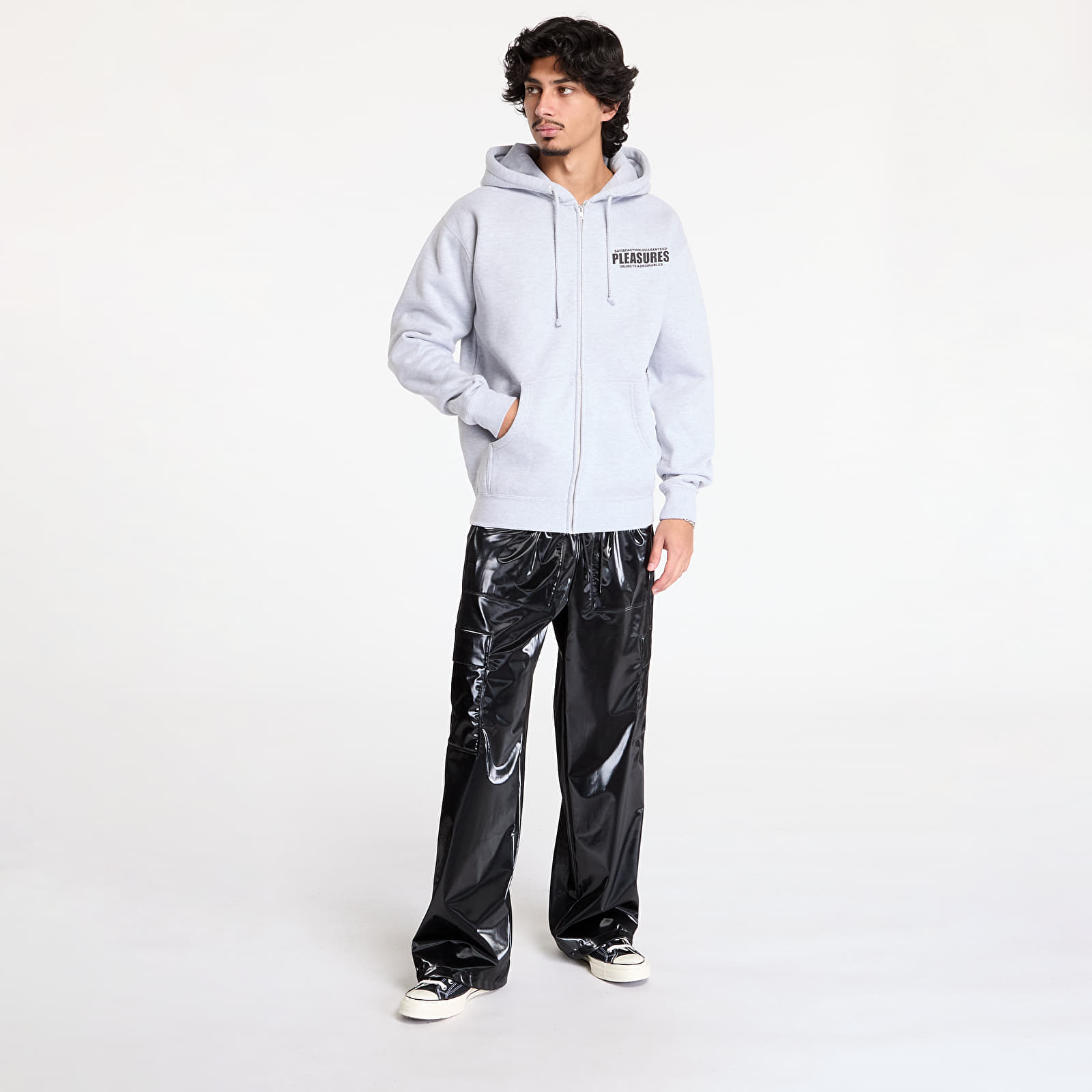 Hoodies and sweatshirts  PLEASURES Staff Zip Hoodie Heather Grey