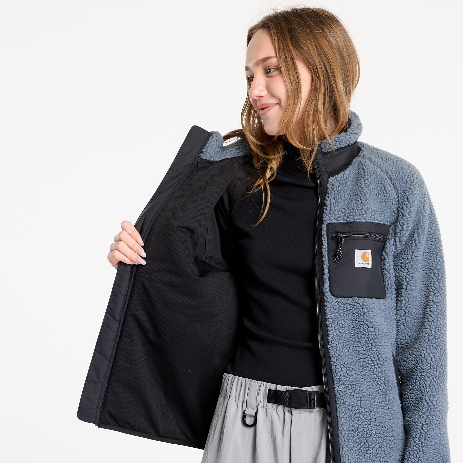 Men's jackets Carhartt WIP Prentis Liner Jacket UNISEX Dove Grey/ Black