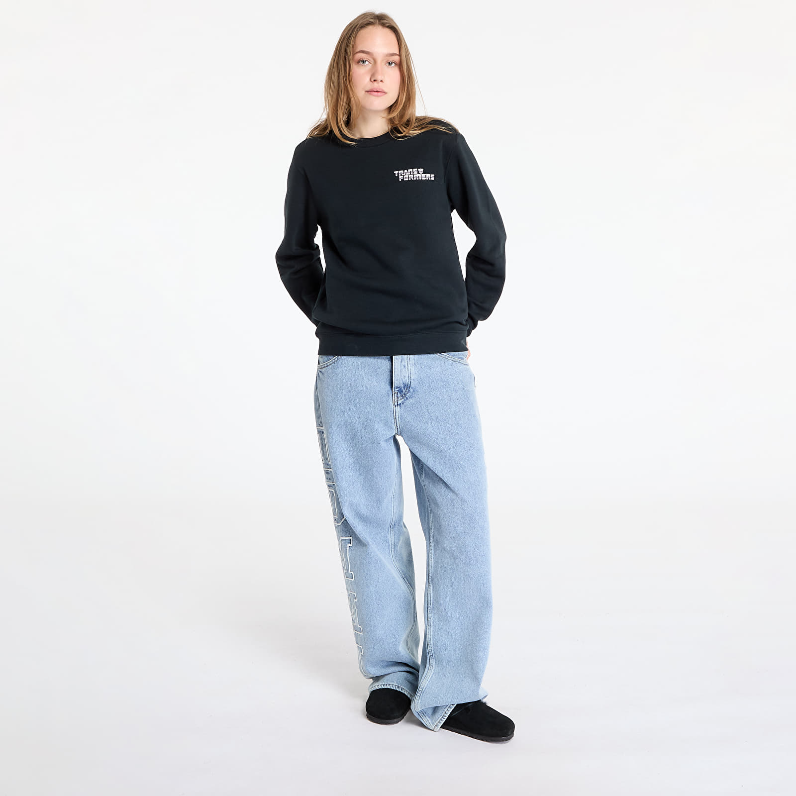 Sudaderas de hombre Converse x Transformers Crew Sweatshirt UNISEX Black
