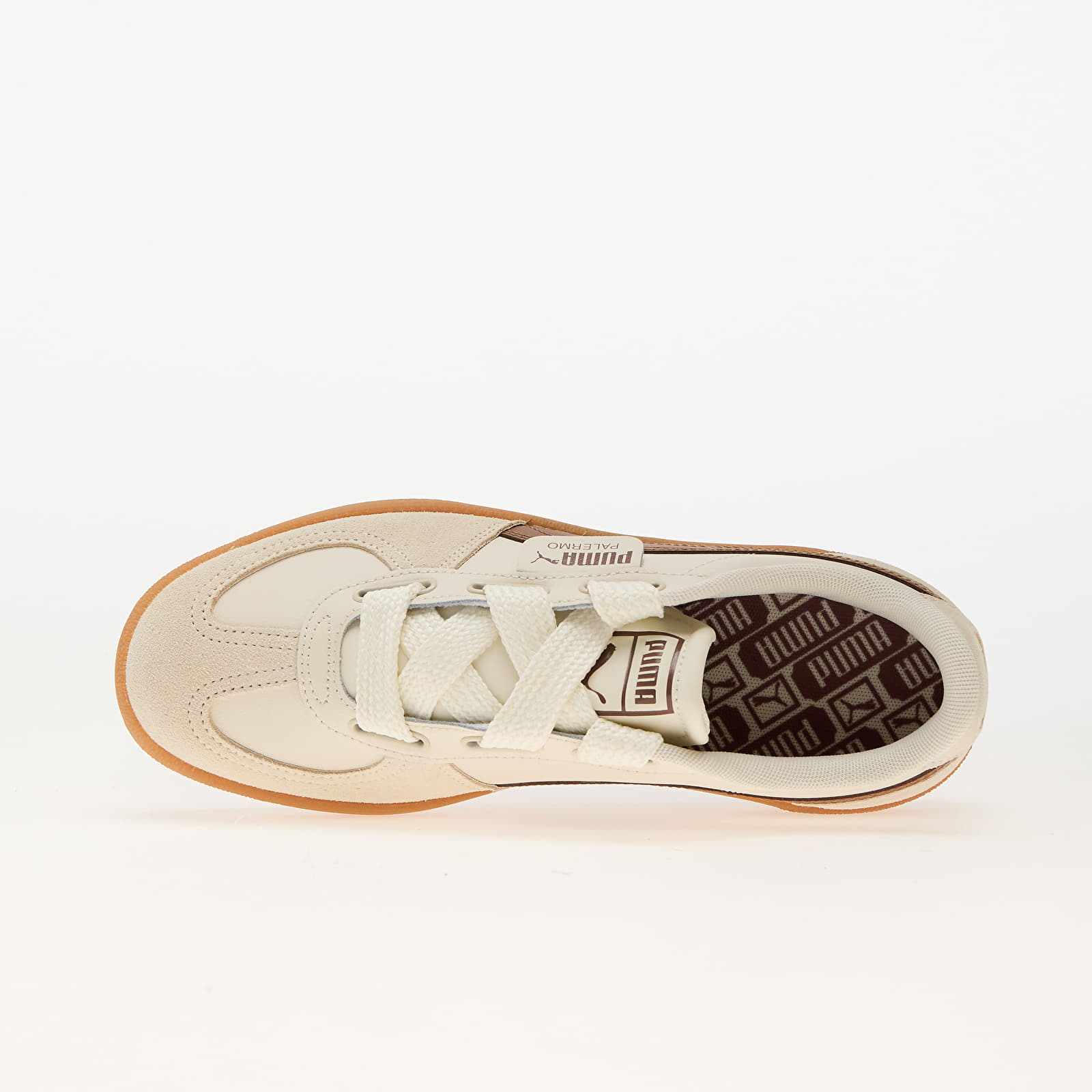 Naiste tossud ja kingad Puma Palermo Wide Lace SD Frosted Ivory-Brown