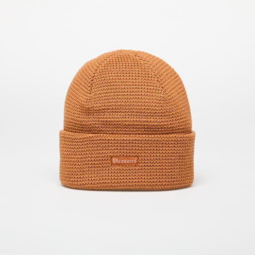 Καπέλο PLEASURES Old E Waffle Beanie Rust