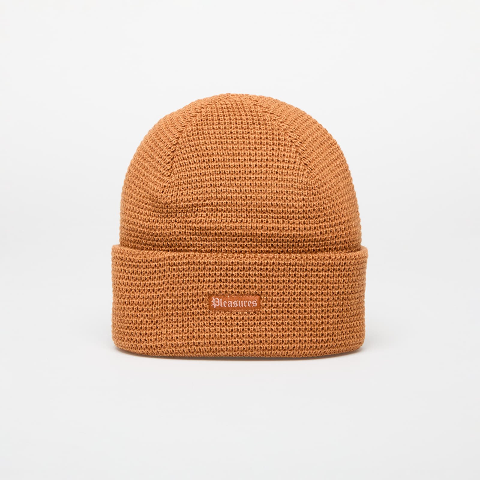 Hats PLEASURES Old E Waffle Beanie Rust