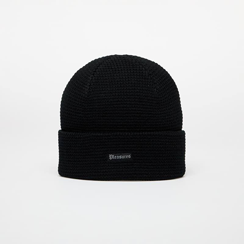 Шапка PLEASURES Old E Waffle Beanie Black