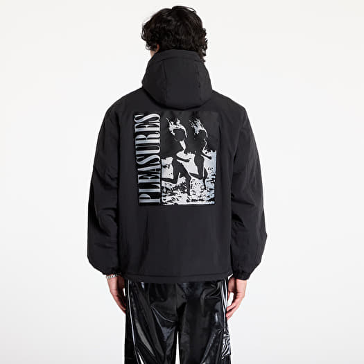 PLEASURES ブラック ナイロンジャケット PLEASURES Run Hooded Jacket Black | Queens