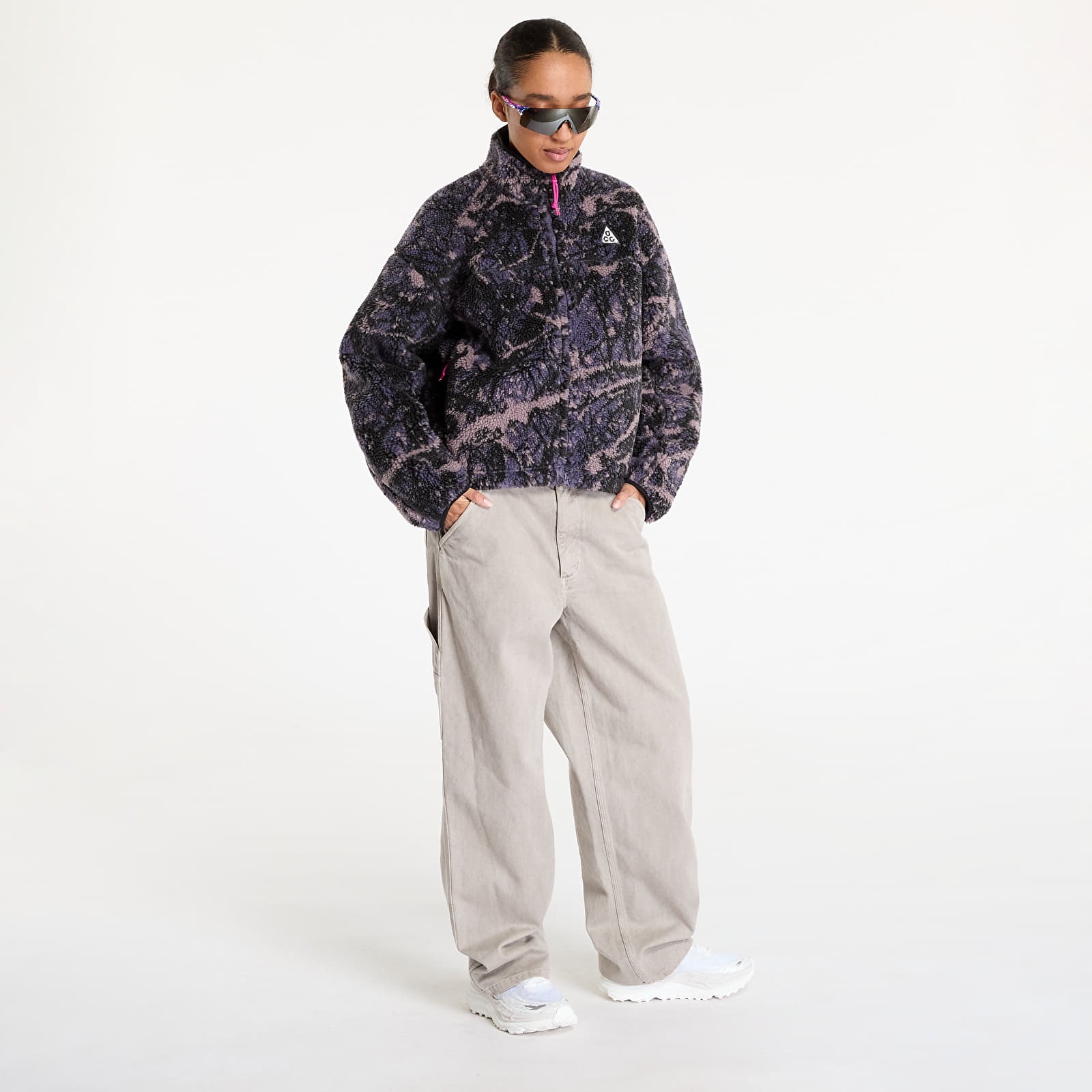 Bluzy Nike ACG "Canwell Glacier" Women's Therma-FIT ADV Windproof Full-Zip Fleece Dark Raisin/ Black/ Black/ Summit White
