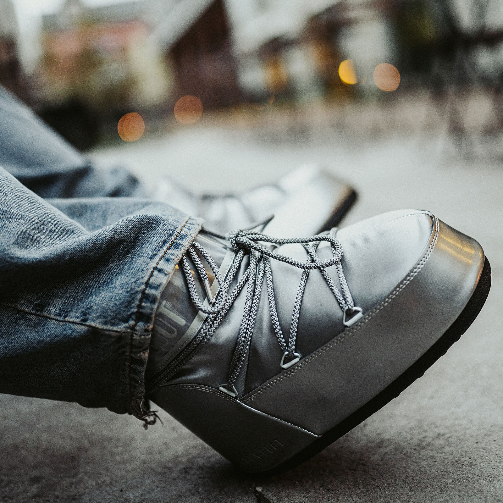 Turnschuhe und Schuhe für Männer Moon Boot Icon Low Glance Silver