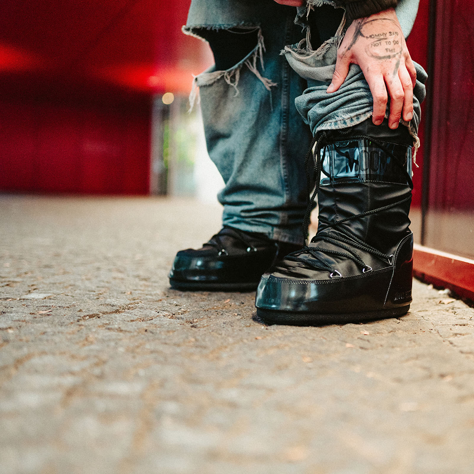 Męskie trampki i buty Moon Boot Icon Rubber Black