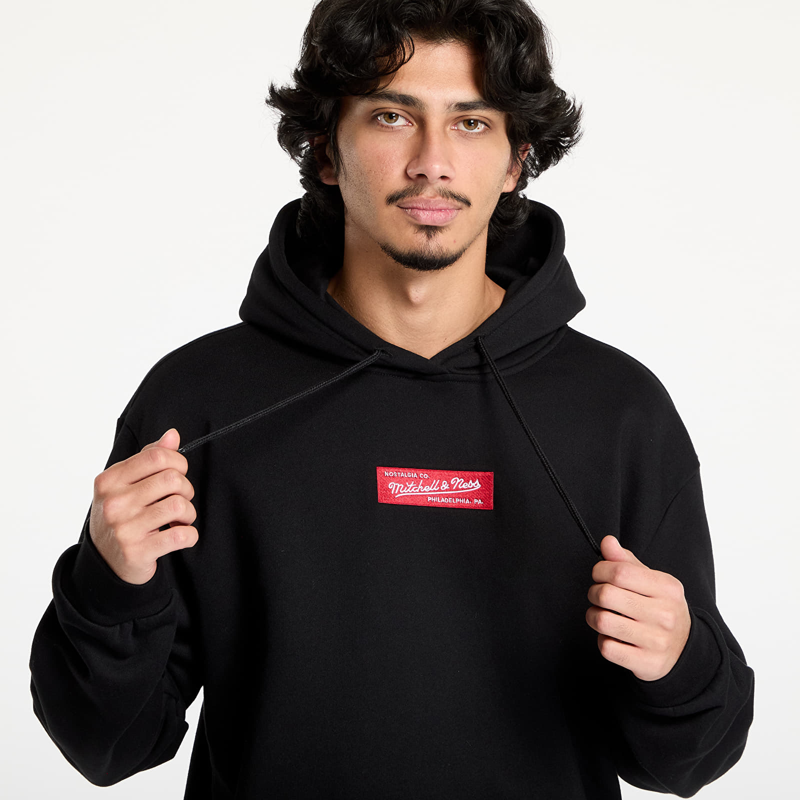 Hættetrøjer og sweatshirts Mitchell & Ness Branded M&N Box Logo Hoodie Black