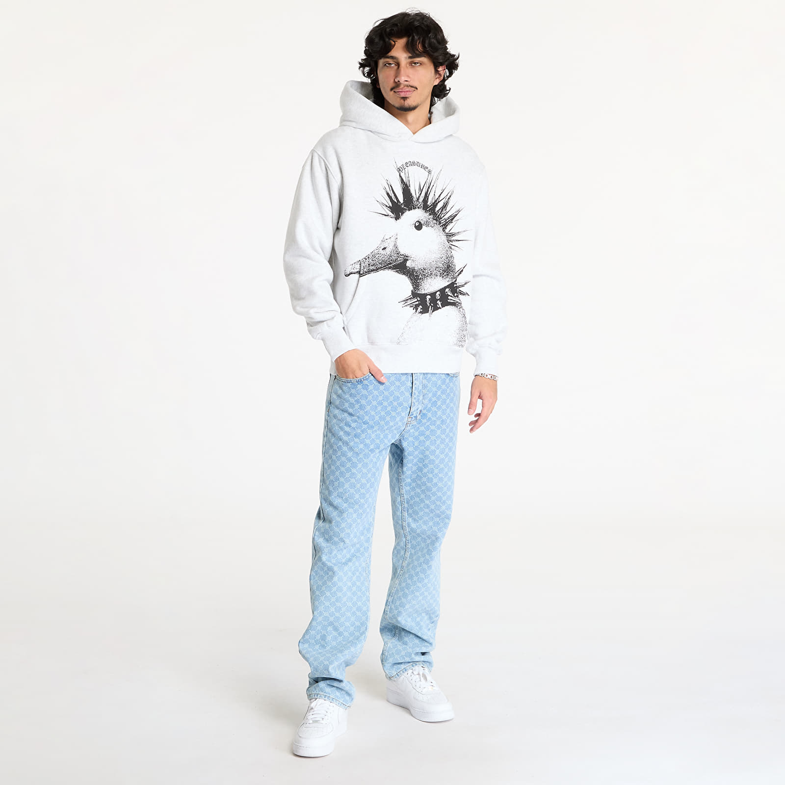 Meeste kampsunid PLEASURES Punk Duck Hoodie Heather Grey