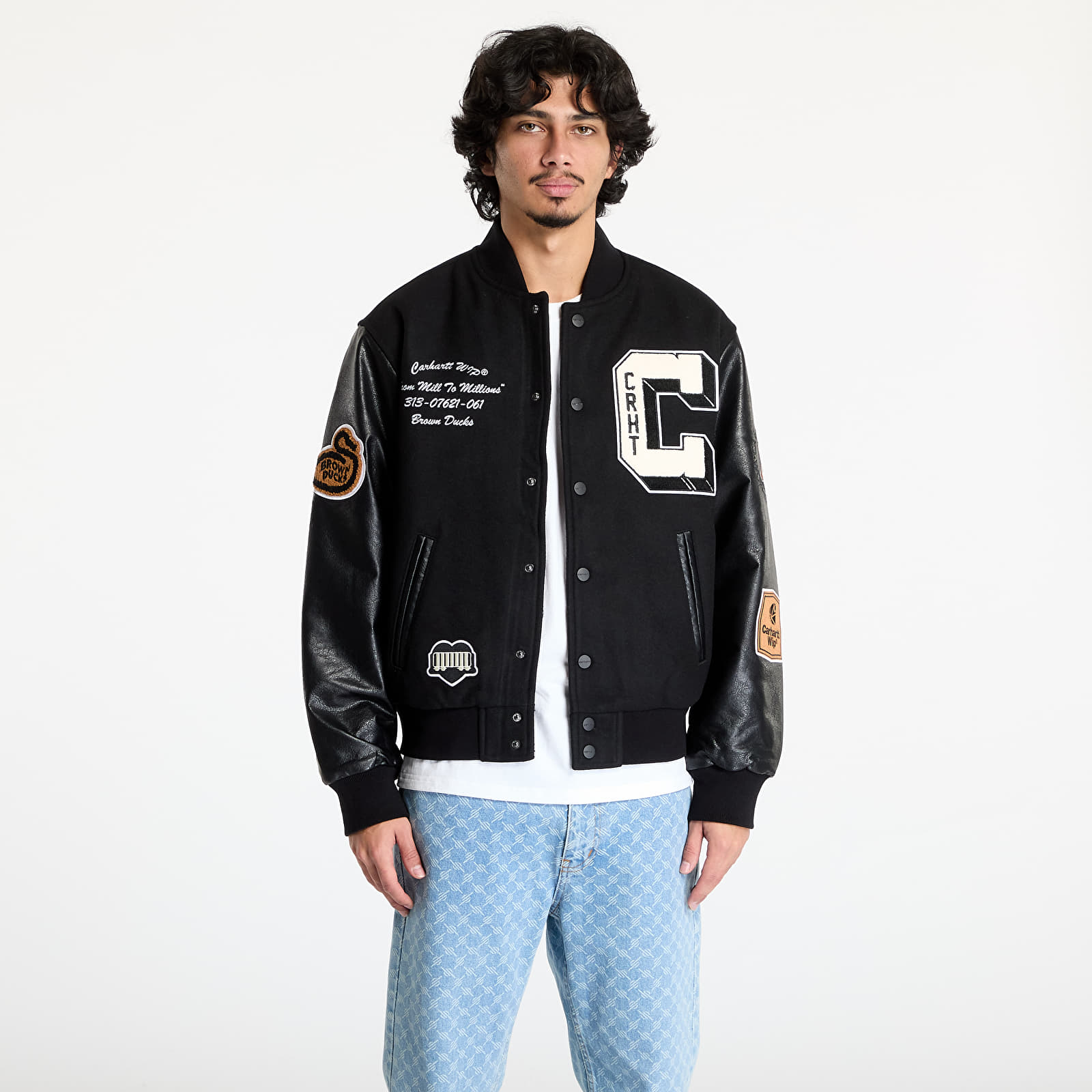 Men's jackets Carhartt WIP Brown Ducks Bomber UNISEX Black/ Black