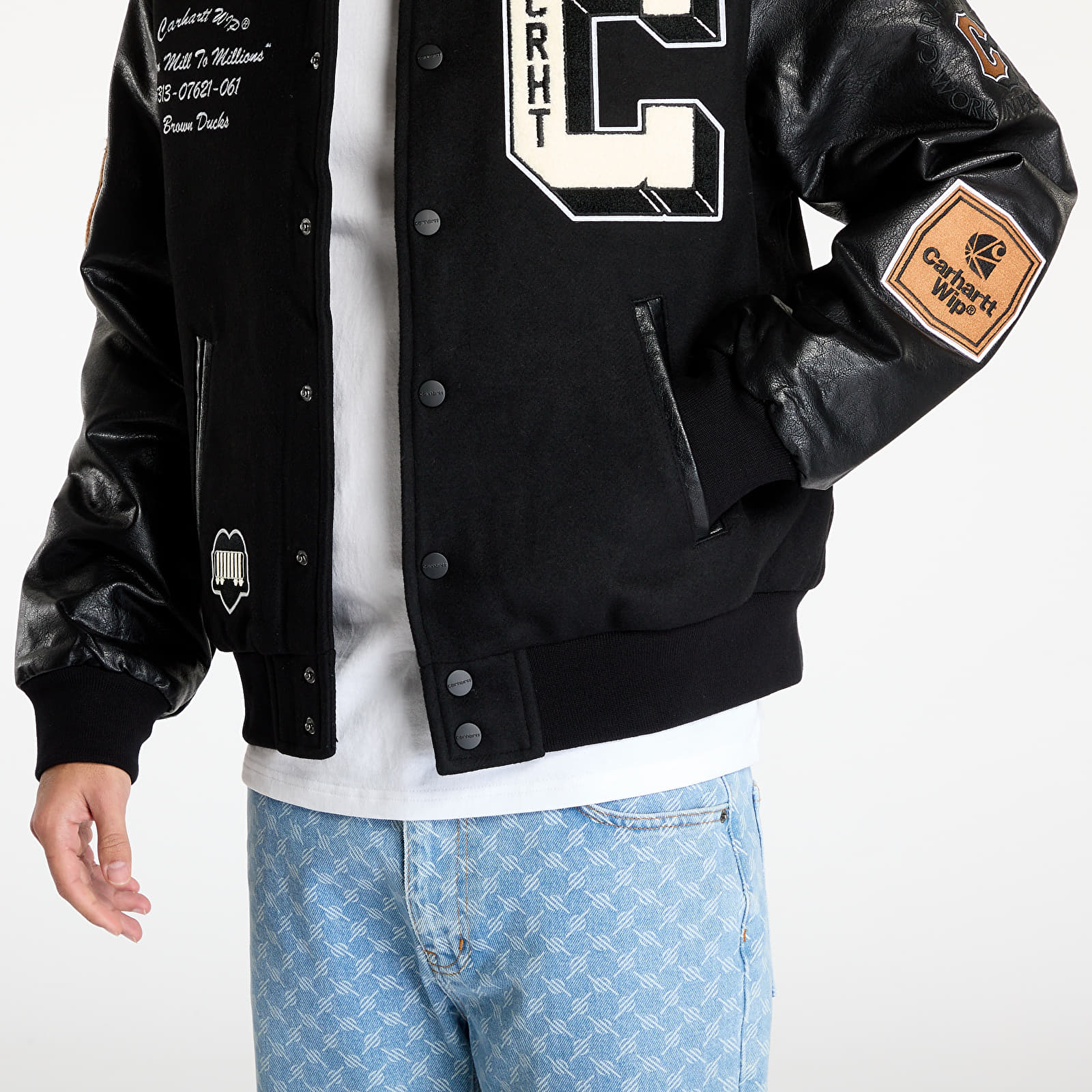 Men's jackets Carhartt WIP Brown Ducks Bomber UNISEX Black/ Black | Queens