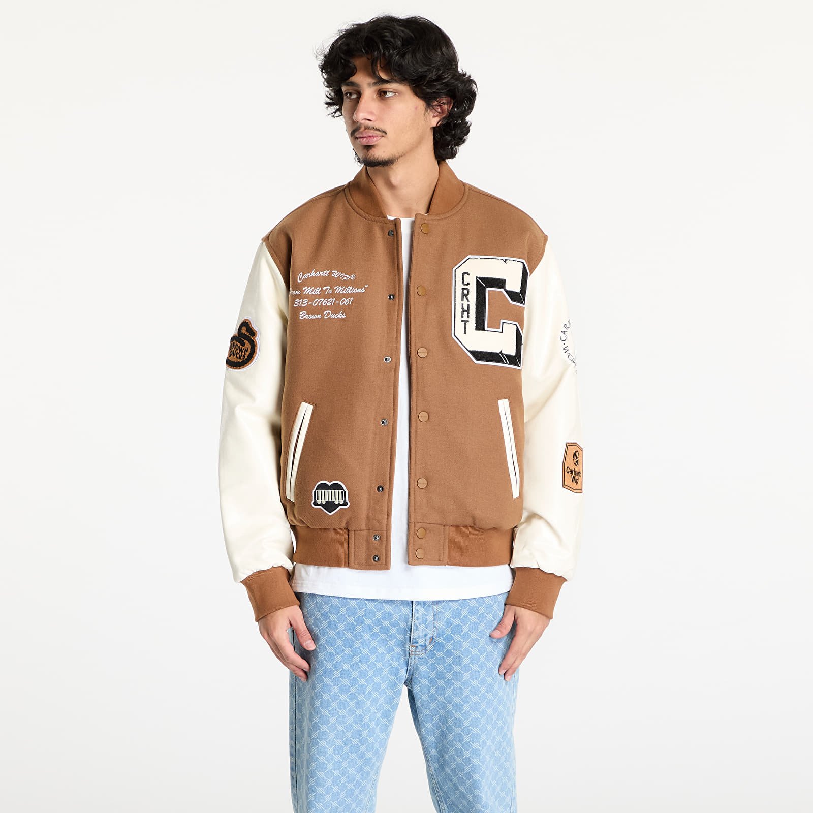Men's jackets Carhartt WIP Brown Ducks Bomber UNISEX Hamilton Brown/ Wax