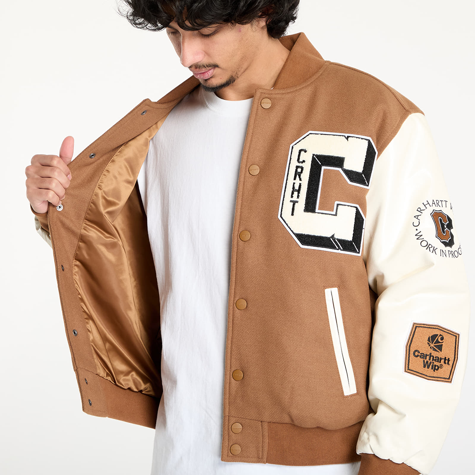 Herenjassen Carhartt WIP Brown Ducks Bomber UNISEX Hamilton Brown/ Wax