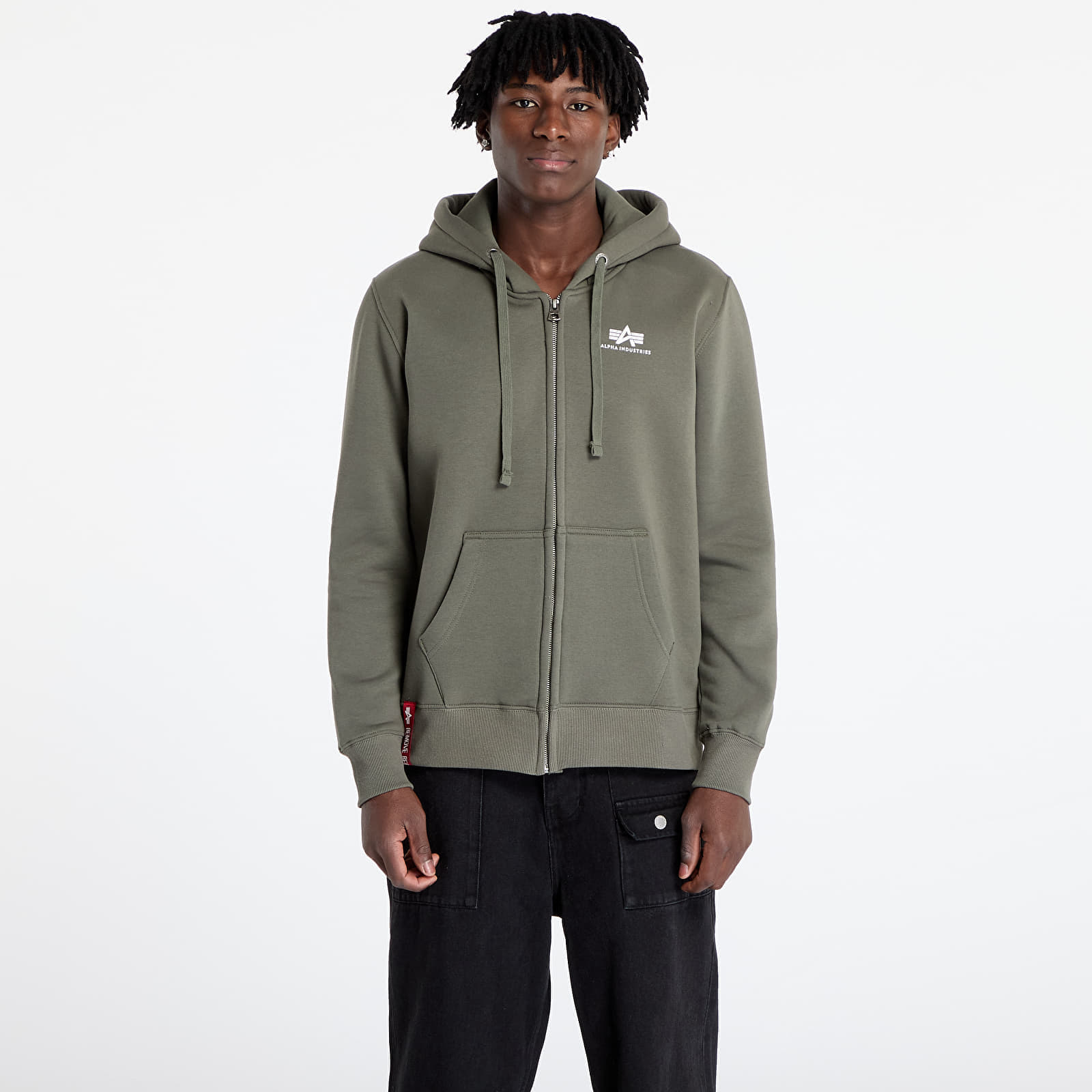 Hanorac Alpha Industries Basic Zip Hoody SL Dark Olive