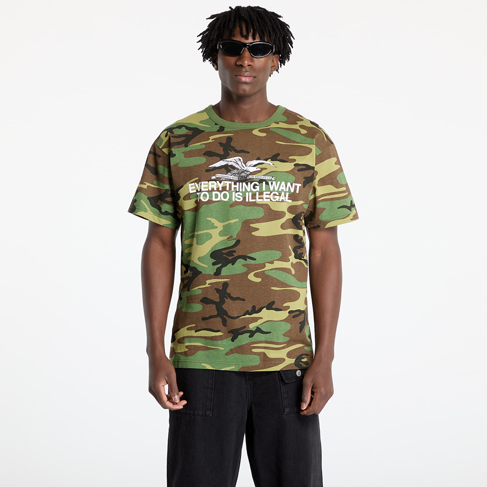Men's T-shirts PLEASURES Illegal T-Shirt Woodland