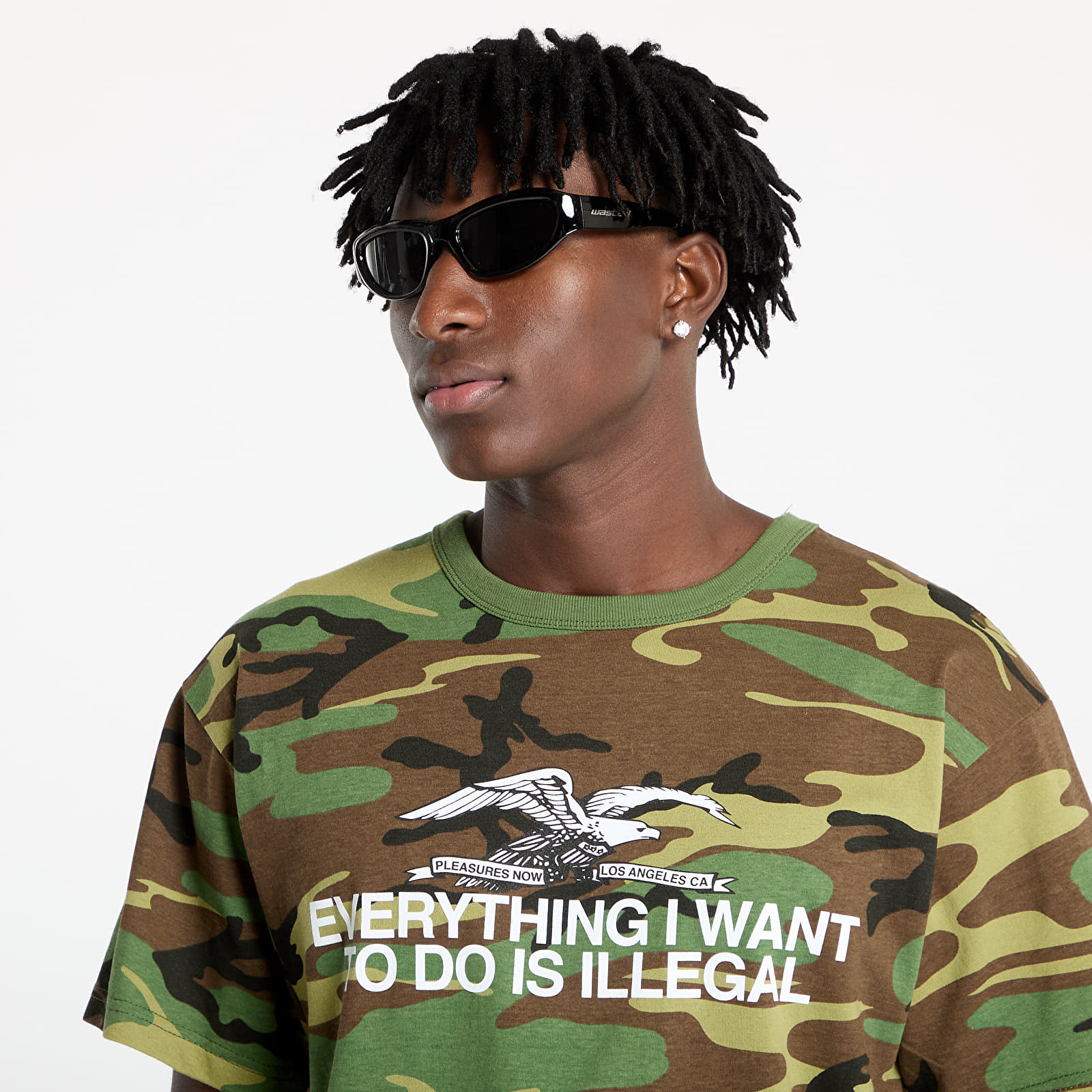 Men's T-shirts PLEASURES Illegal T-Shirt Woodland