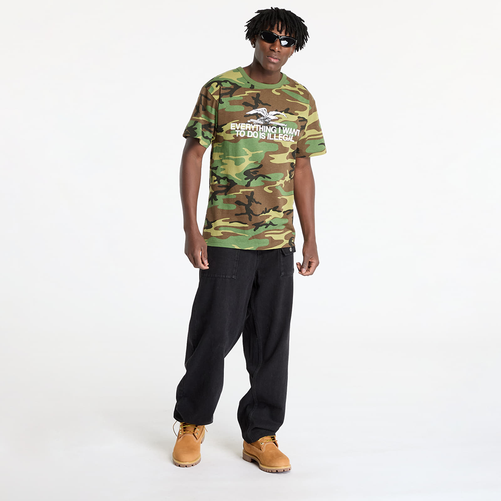 Men's T-shirts PLEASURES Illegal T-Shirt Woodland