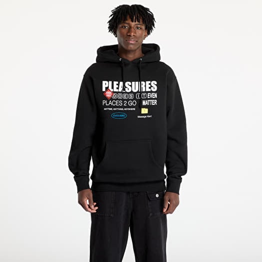 PLEASURES Grass Fed Hoodie Black