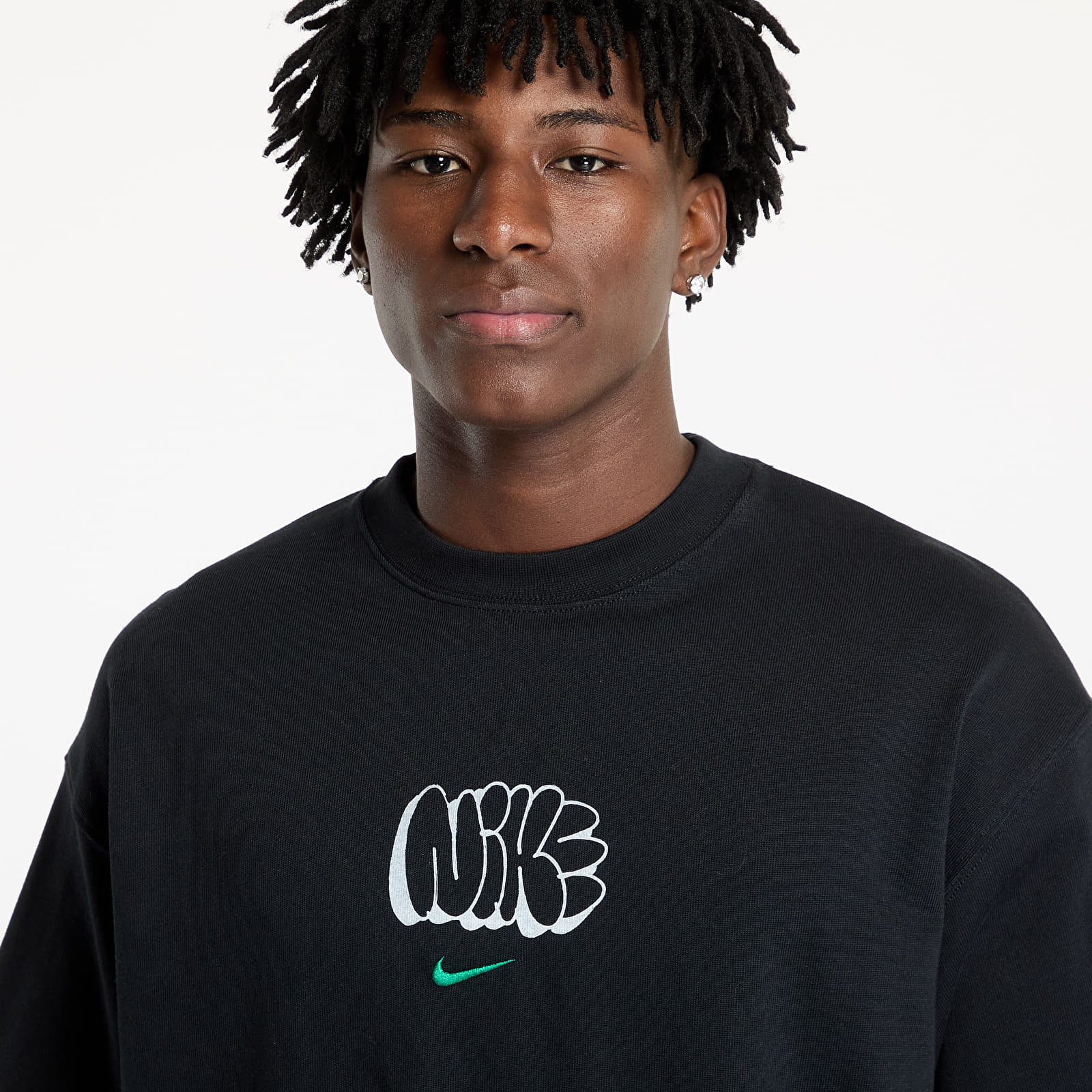 Muške majice Nike Solo Swoosh Tee GPX Black/ Malachite