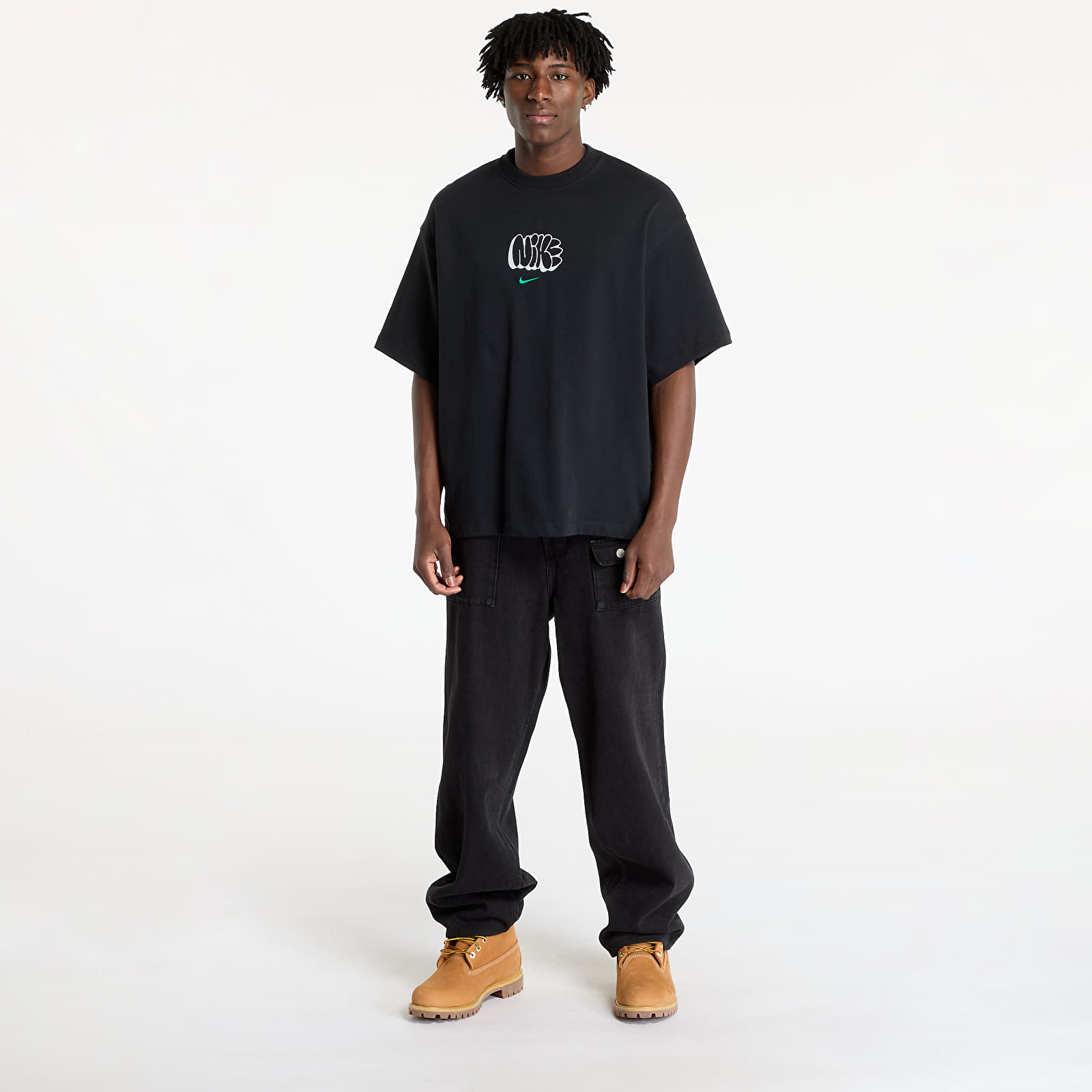 Muške majice Nike Solo Swoosh Tee GPX Black/ Malachite