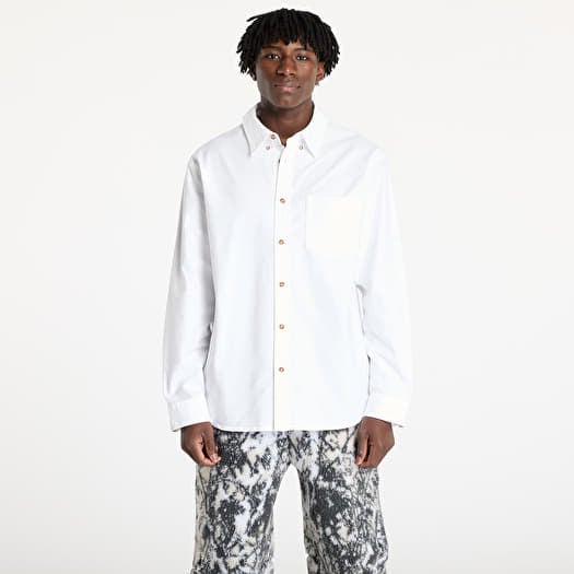 Nike Life Men's Long-Sleeve Oxford Button-Down Shirt White/ White/ White