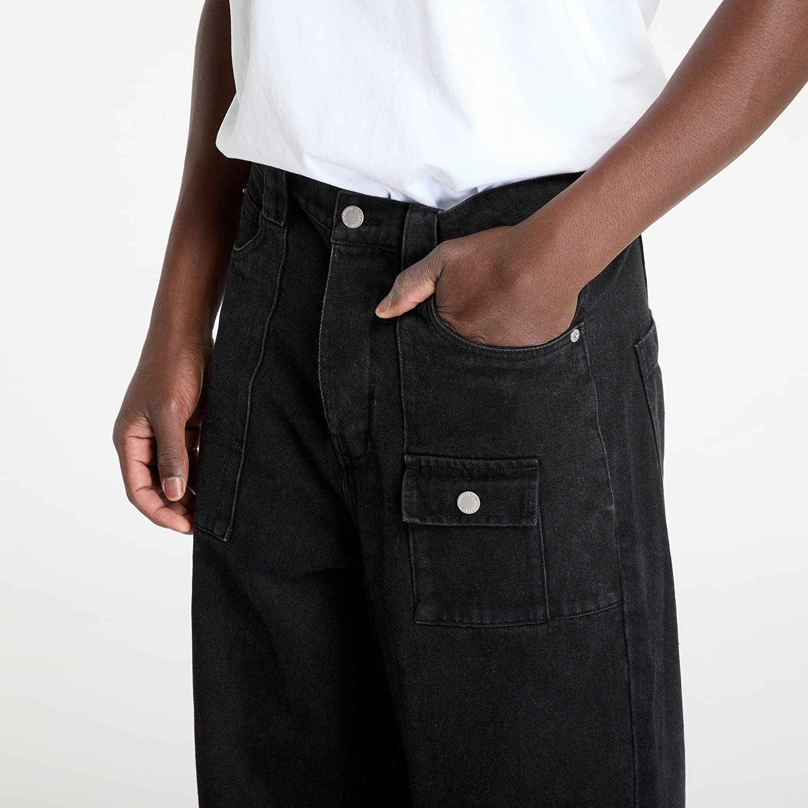Meeste teksad PLEASURES Grind Baggy Jeans Black