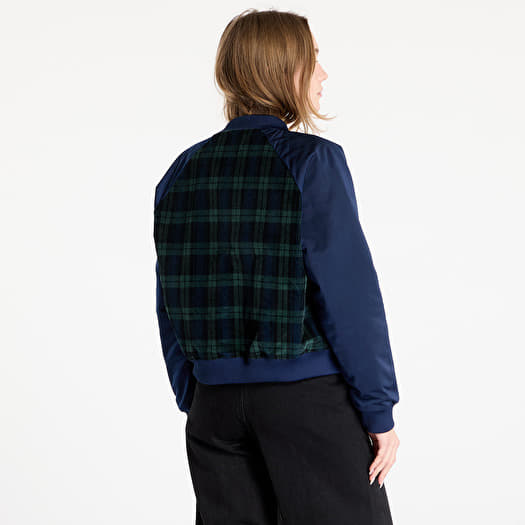 Women s jackets adidas Tartan Jacket Night Indigo Black Green Queens