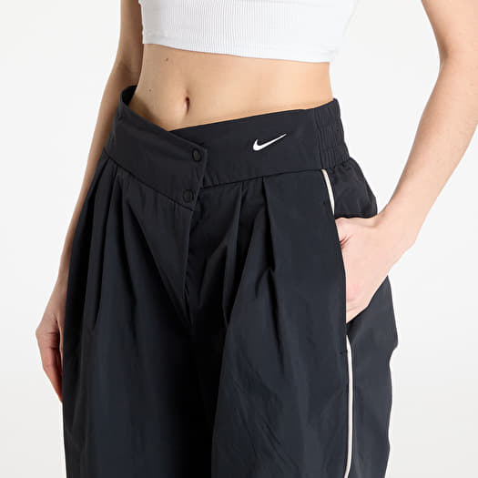 Zeem Broek Nike Sportswear Collection Women s Asymmetric Waist Trousers Black Lt Iron Ore White Queens