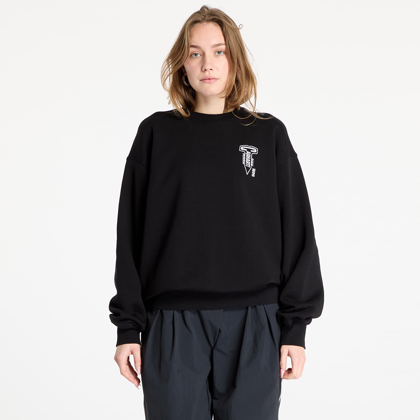 Herren-Sweatshirts Carhartt WIP Cross Screw Sweat UNISEX Black/ White
