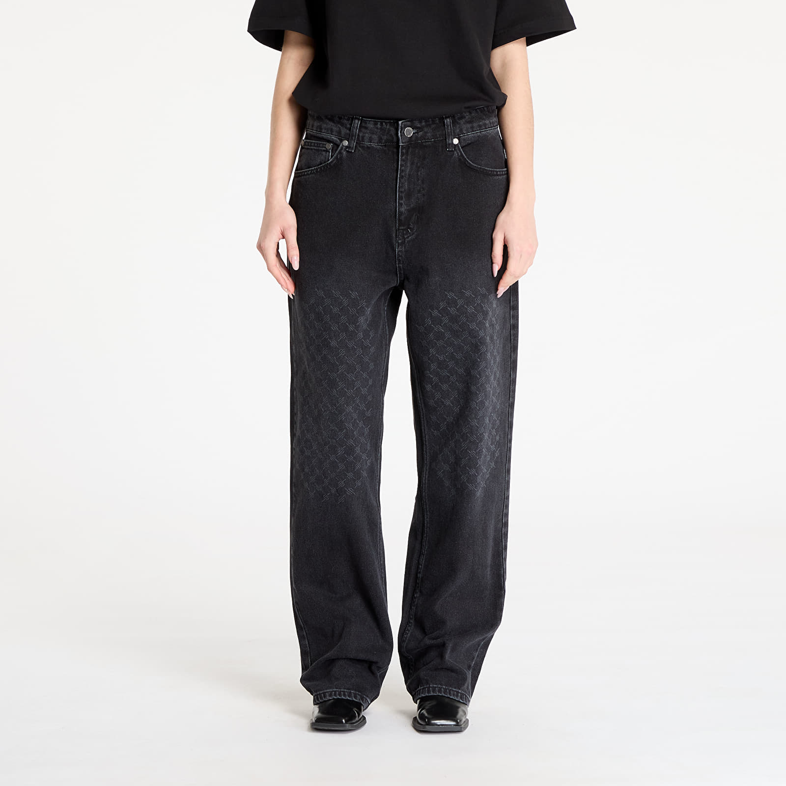 Women's jeans Daily Paper Amba Monogram Jeans Black