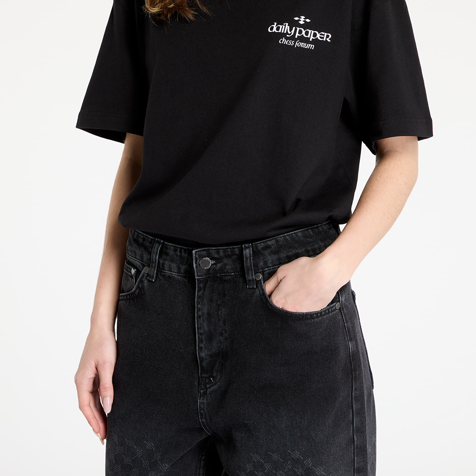 Women's jeans Daily Paper Amba Monogram Jeans Black
