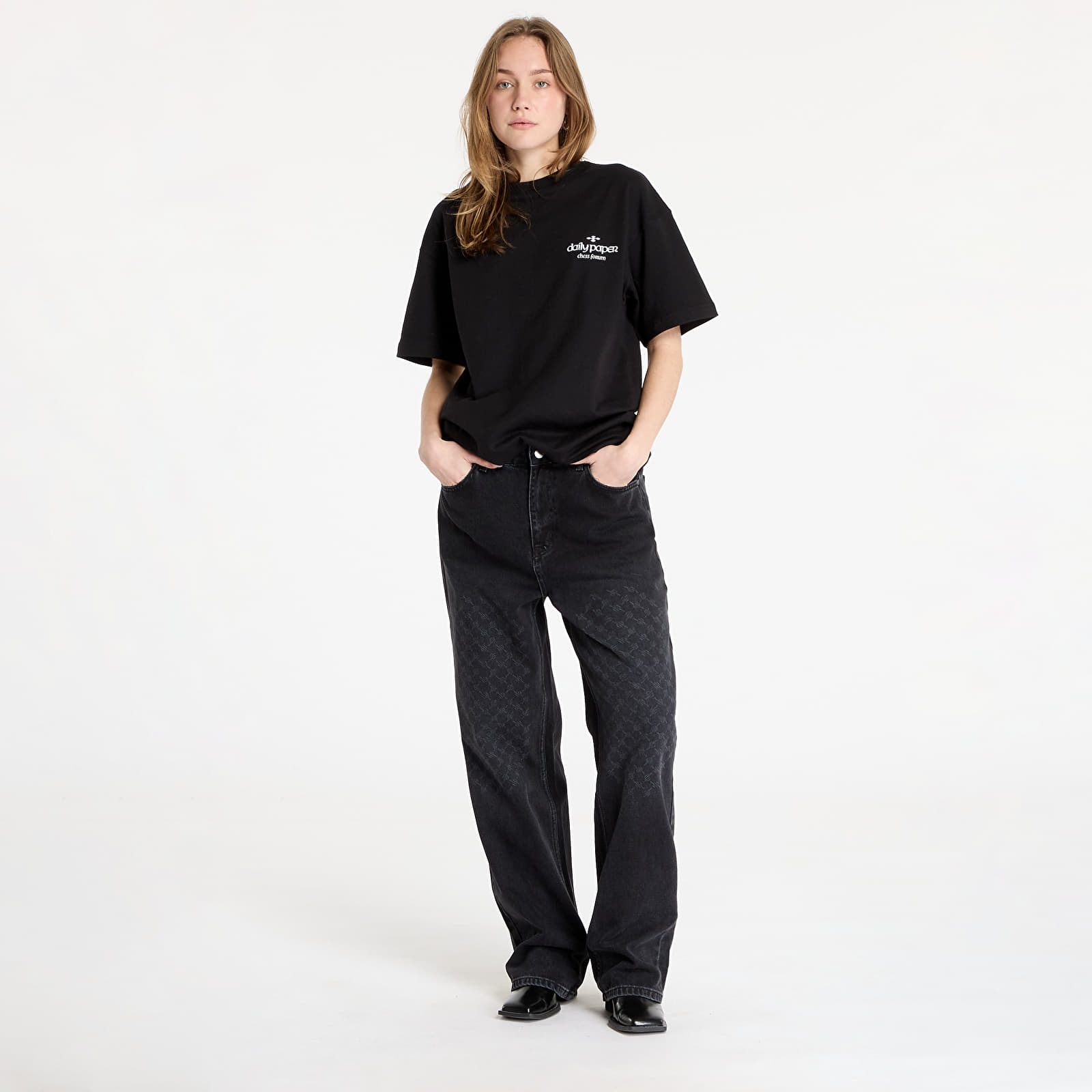 Women's jeans Daily Paper Amba Monogram Jeans Black