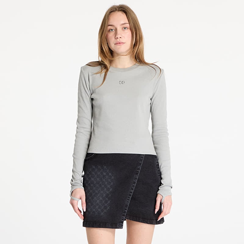 Póló Daily Paper Logo Rib Top Ultimate Gray
